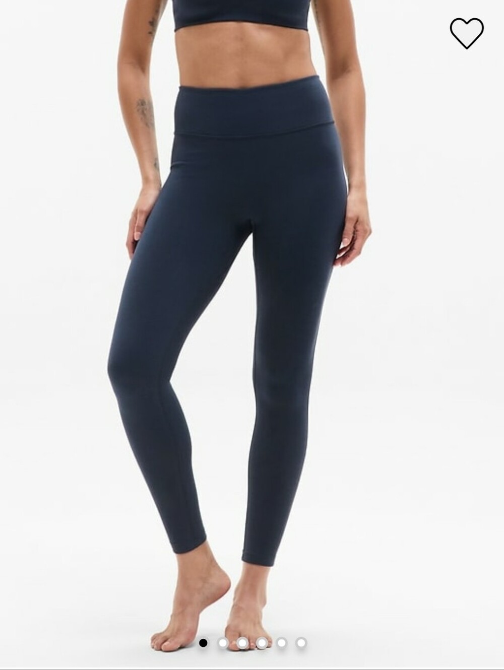 NWT Athleta Intuition Ultra High Rise Cotton Blend Legging Navy Medium